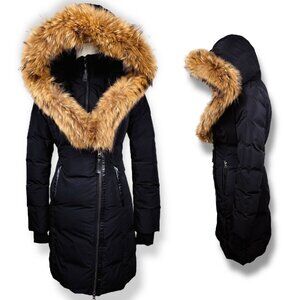 Mackage Kay Signature Fur Collar Down Puffer Down Coat Womens XS